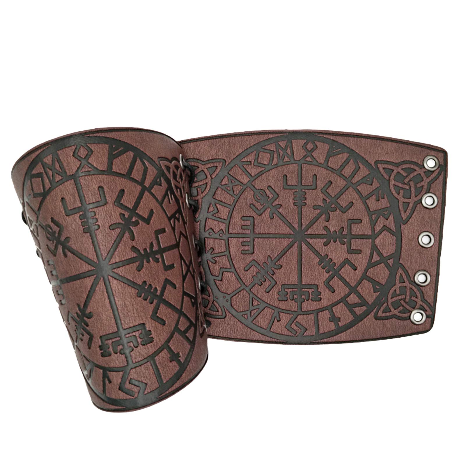 Viking Leather Bracers - Viking Shield