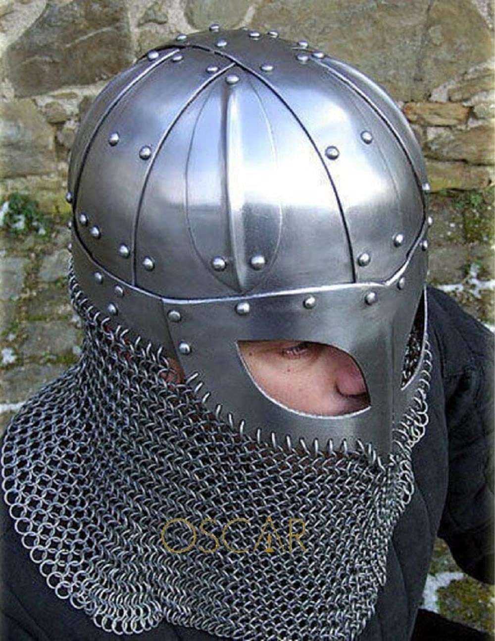 Viking Chainmail Helmet for Battle Armor