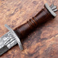 Custom Hand Forged Damascus Steel Swiss Dagger Sword