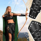 1 Pair Adults Faux Leather Arm Guards Arm Bracers Cosplay Unisex Leather Arm Gauntlet Wristband Medieval Belt for Men Women Brown