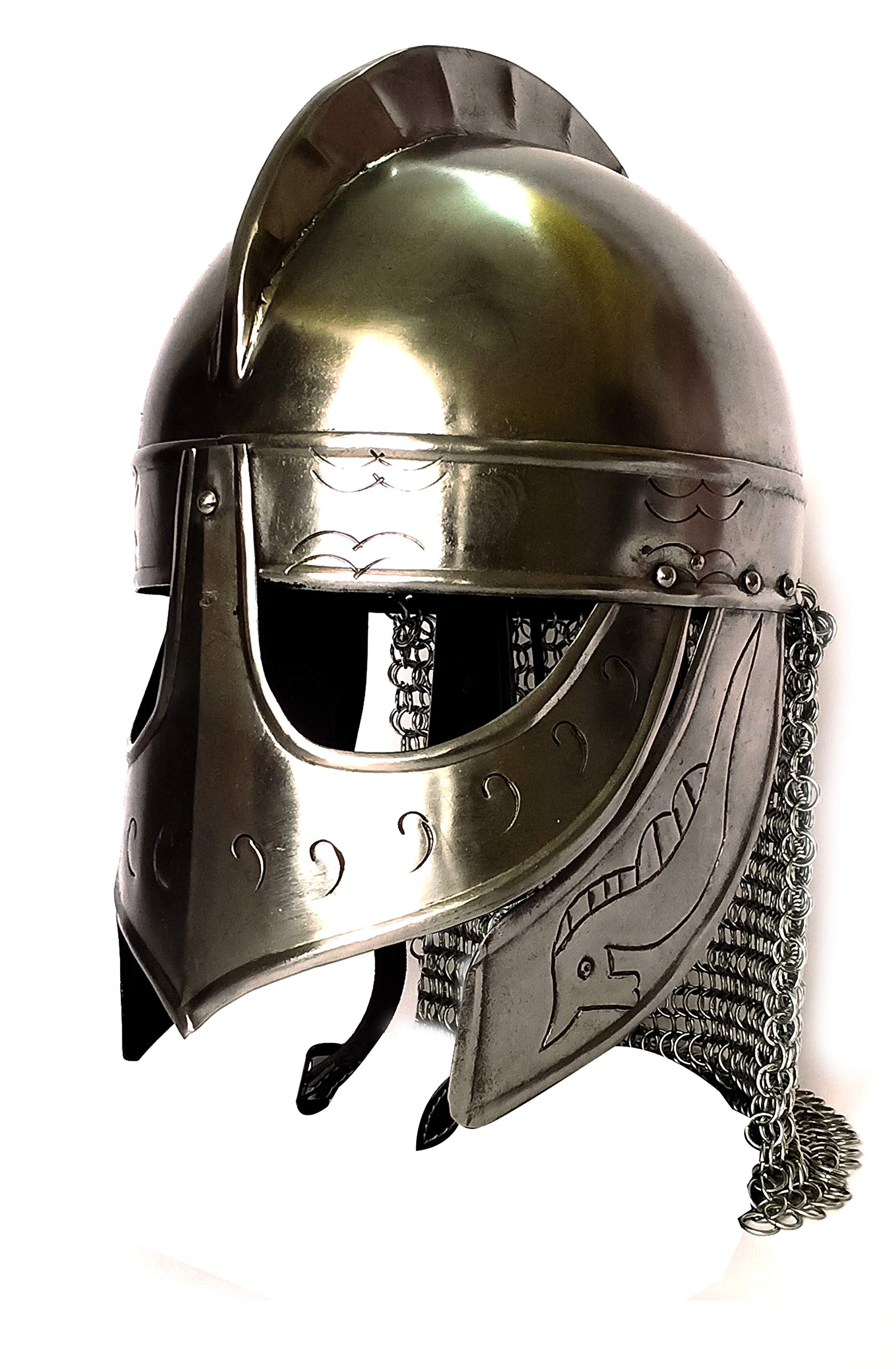 AnNafi® Handcrafted Viking Wolf Armor Helmet – vikingshields