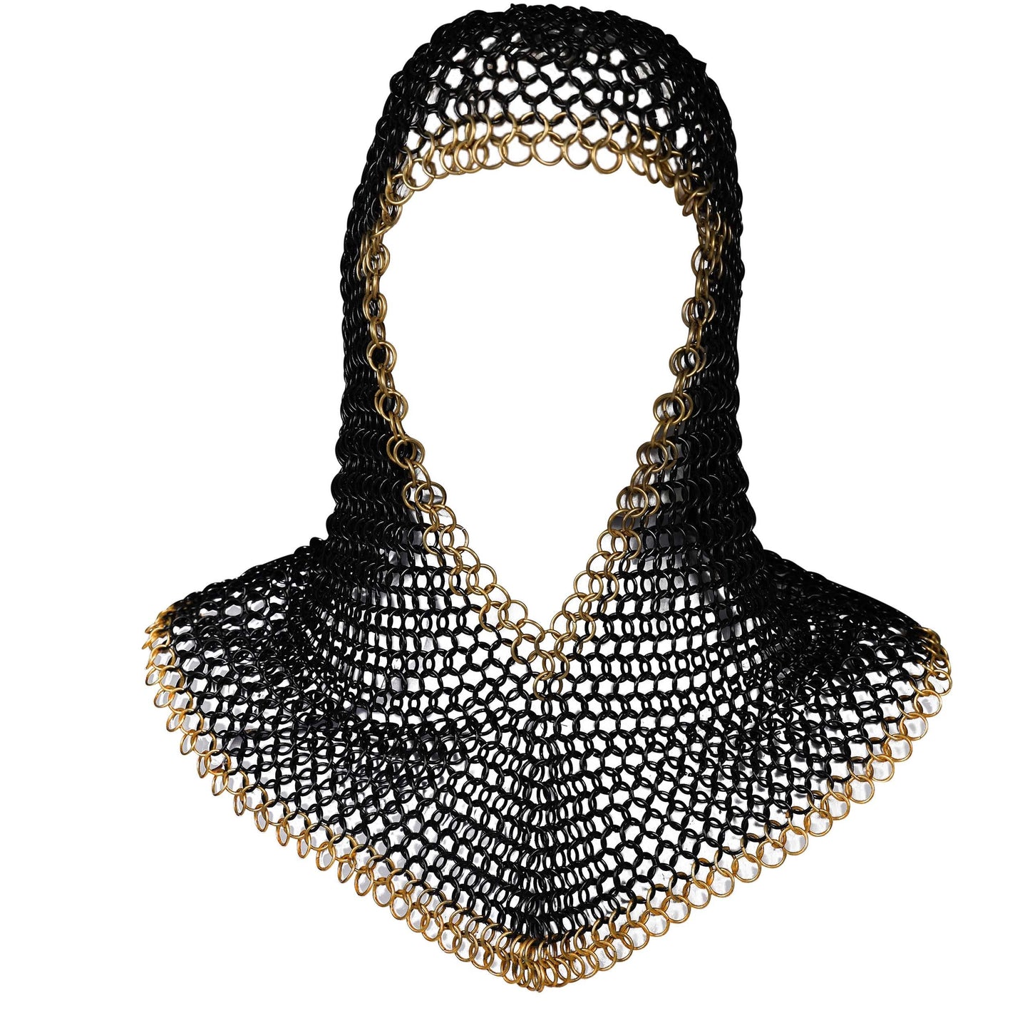 Silver-Wash Chain Mail Coif 16 Gauge