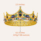 TOBAAT King Crowns for Men - Baroque Vintage Rhinestone Crystal Crown, Men's Full Kings Crown for Theater Prom Party Gold