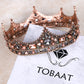 TOBAAT King Crowns for Men - Baroque Vintage Rhinestone Crystal Crown, Men's Full Kings Crown for Theater Prom Party Gold