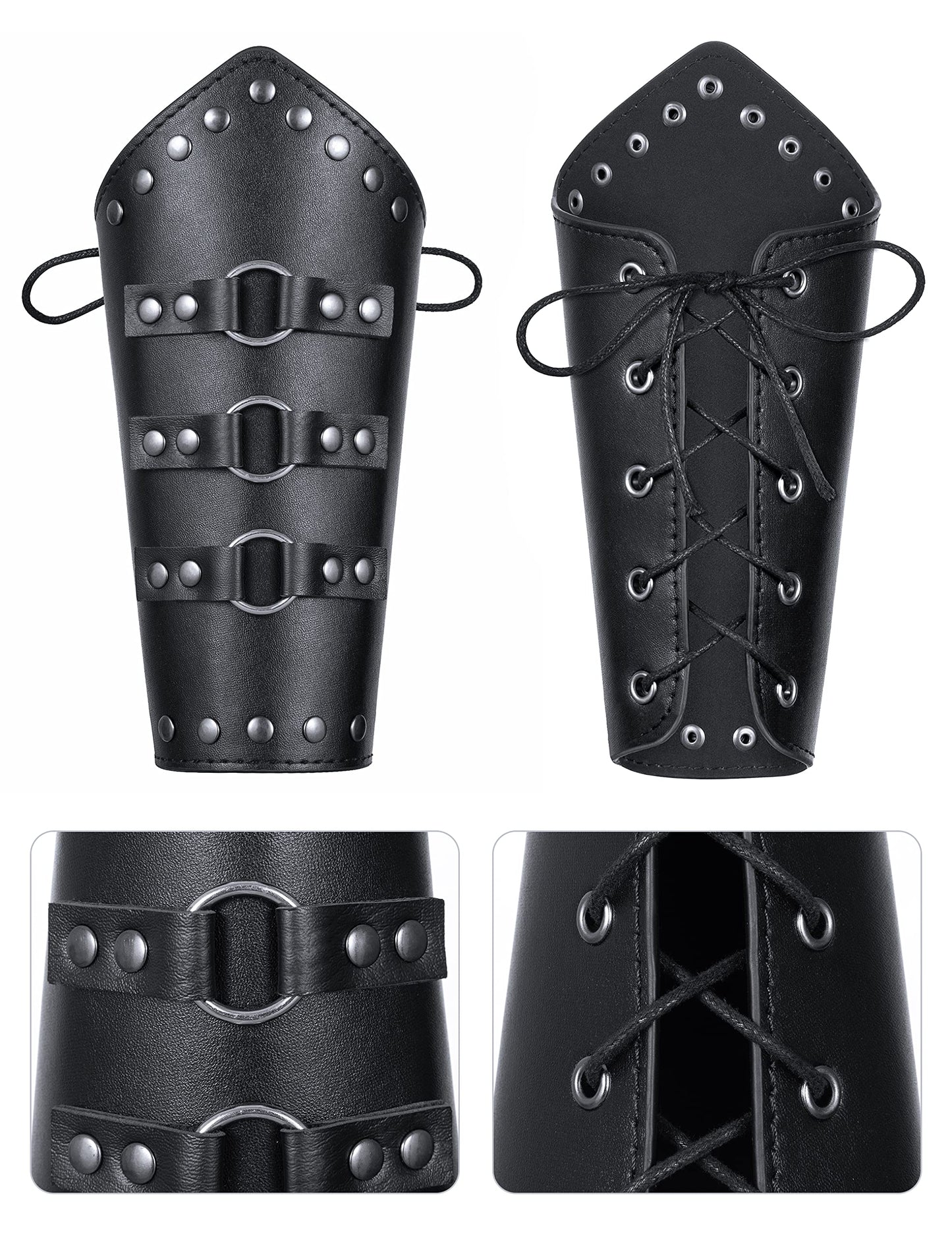 Medieval Knight Leather Belt Shawl Men Renaissance Half Shoulder Cape Scarf Buckle Bracers Retro Accessories(Type12) One Size Type12