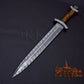 24" Viking Custom Made Damascus Steel Blade Sword