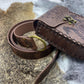 HiiFeuer Medieval Embossed O Ring Belt with Nordic Embossed Belt Bag, Vintage Faux Leather Belt and Belt Pouch Set for LARP Black C