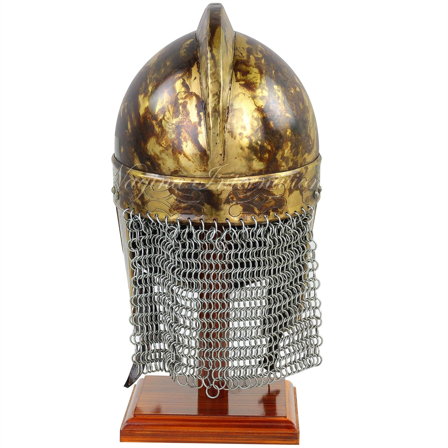 Viking Chainmail Shipwrecked Finish Helmet with Aventail