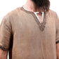 Norse Tradesman Short-Sleeve Medieval Tunic - 180 GSM Linen Fabric - Premium Quality Viking Reenactment Attire Medium