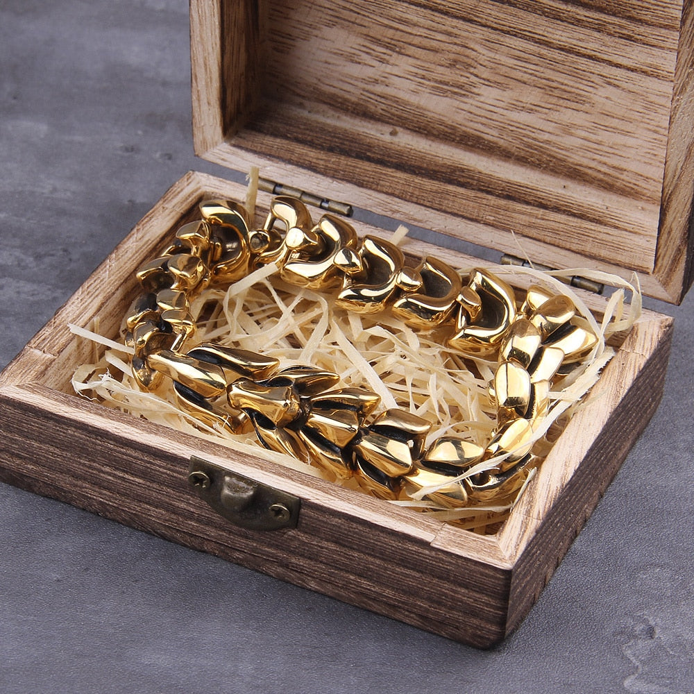 Jörmungandr Gold Like Scales Dragon Bracelet