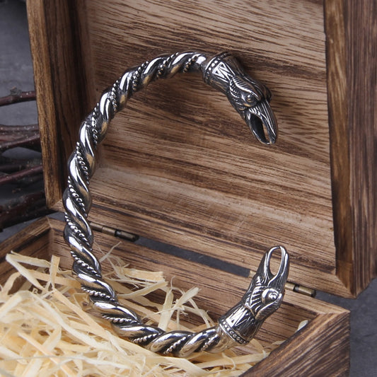 Ravens Huginn And Muninn Steel Bracelet