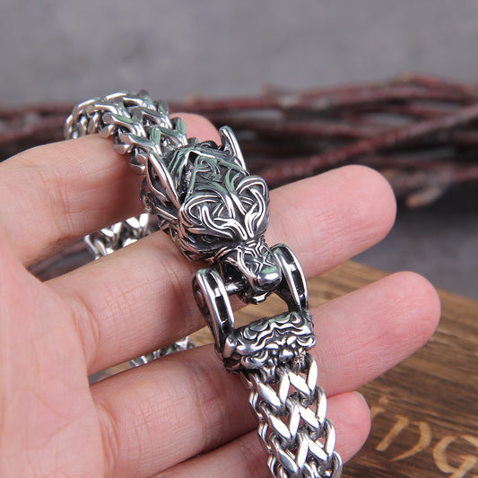 Wolf Fenrir Viking Bracelet