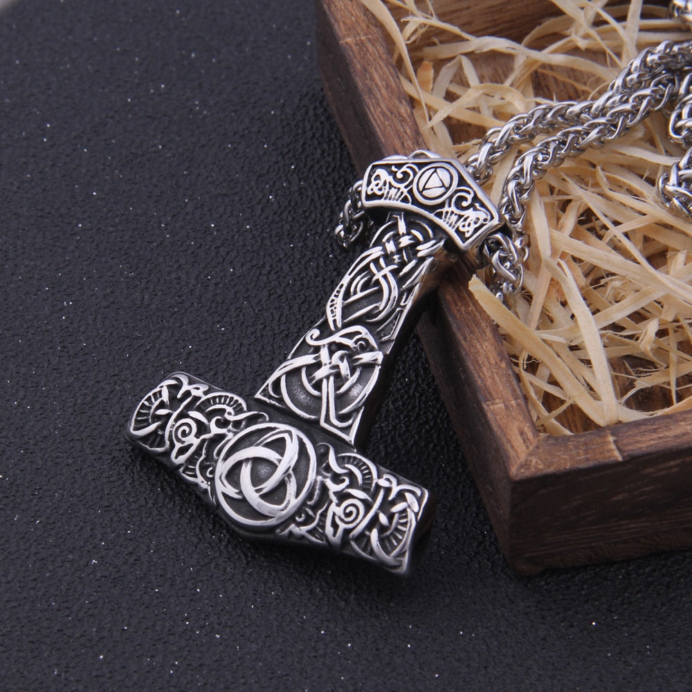 Women's hot sale mjolnir necklace