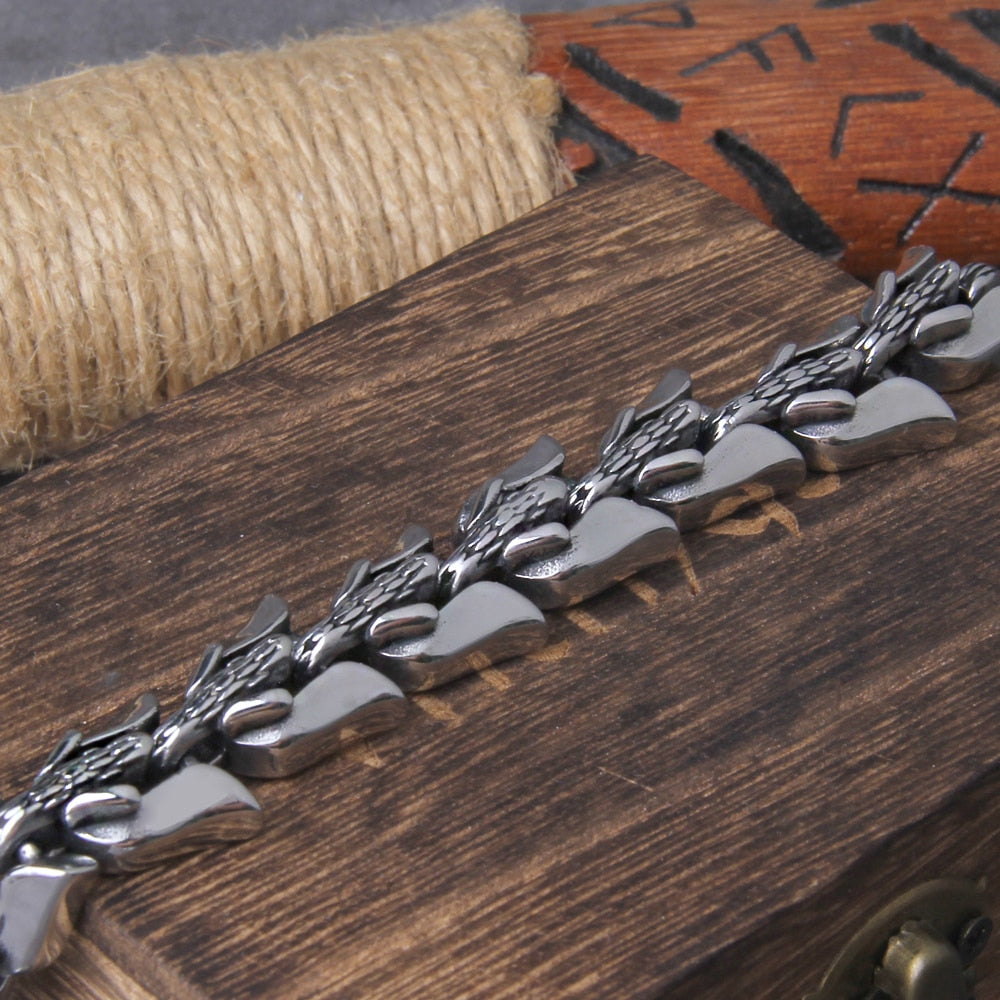 Dragon Jörmungandr Stainless Steel Bracelet