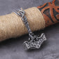 Mjolnir Thor's Hammer Viking Runes Pendant Necklace