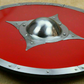 Medieval Red Shield with Silver-like Gauge