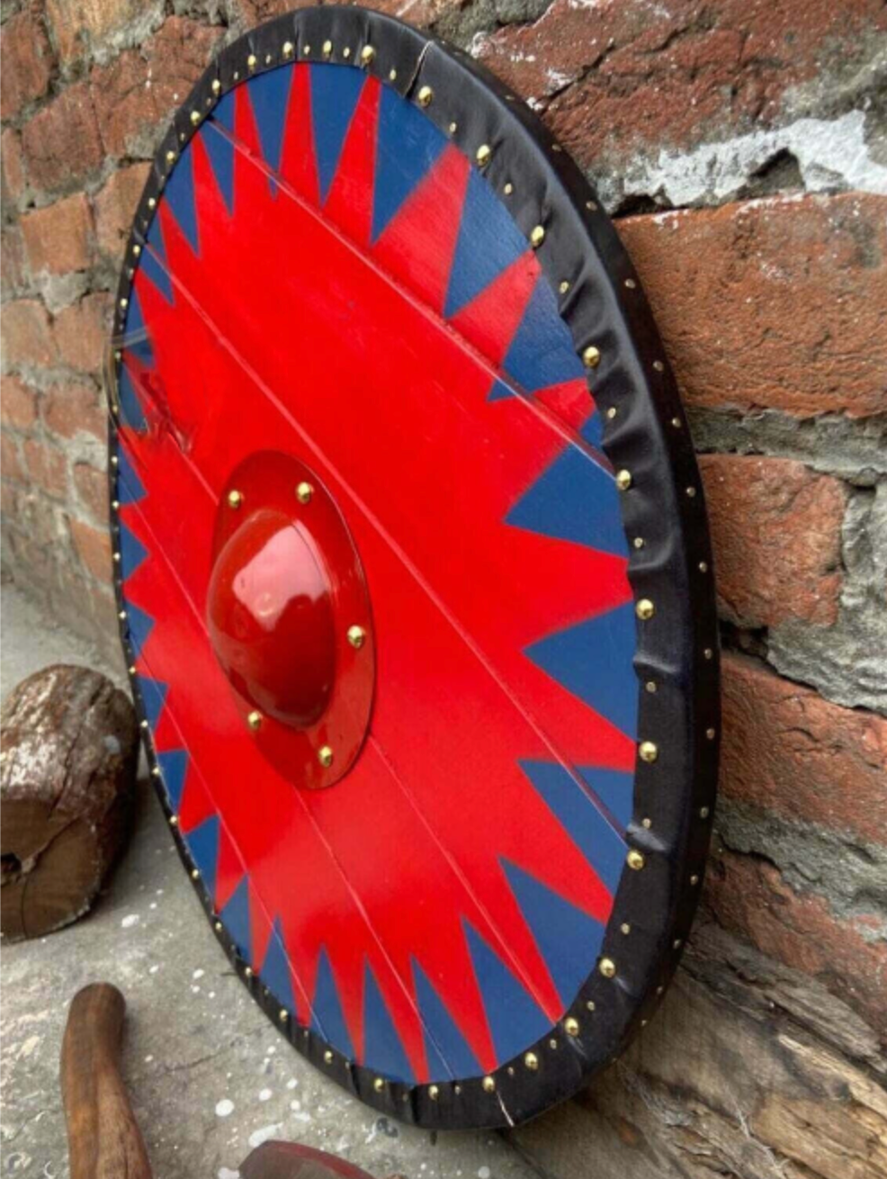 Red Sun Plank Viking Shield, 24"