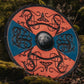 Authentic Handcarved Urnes Drake Knotwork Viking Shield, 24"