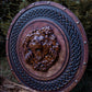 Berserker Bear Totem Oaken Carved Viking Shield, 24"