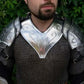 Steel Pair Of Pauldrons And Gorget Knight Medieval Armor