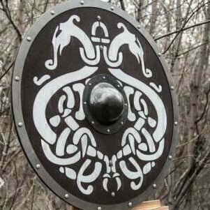 Jörmungandr Midgard Serpent Smooth Viking Shield, 24"