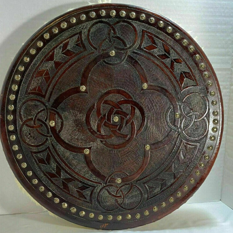 Celtic Five Fold Carved Viking Shield, 24"