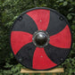 Smooth Wood & Steel Viking Shield - LARP Medieval Shield, 24"