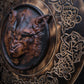 Fenrir Viking Shield with Handcarved Wolf Head, 24"